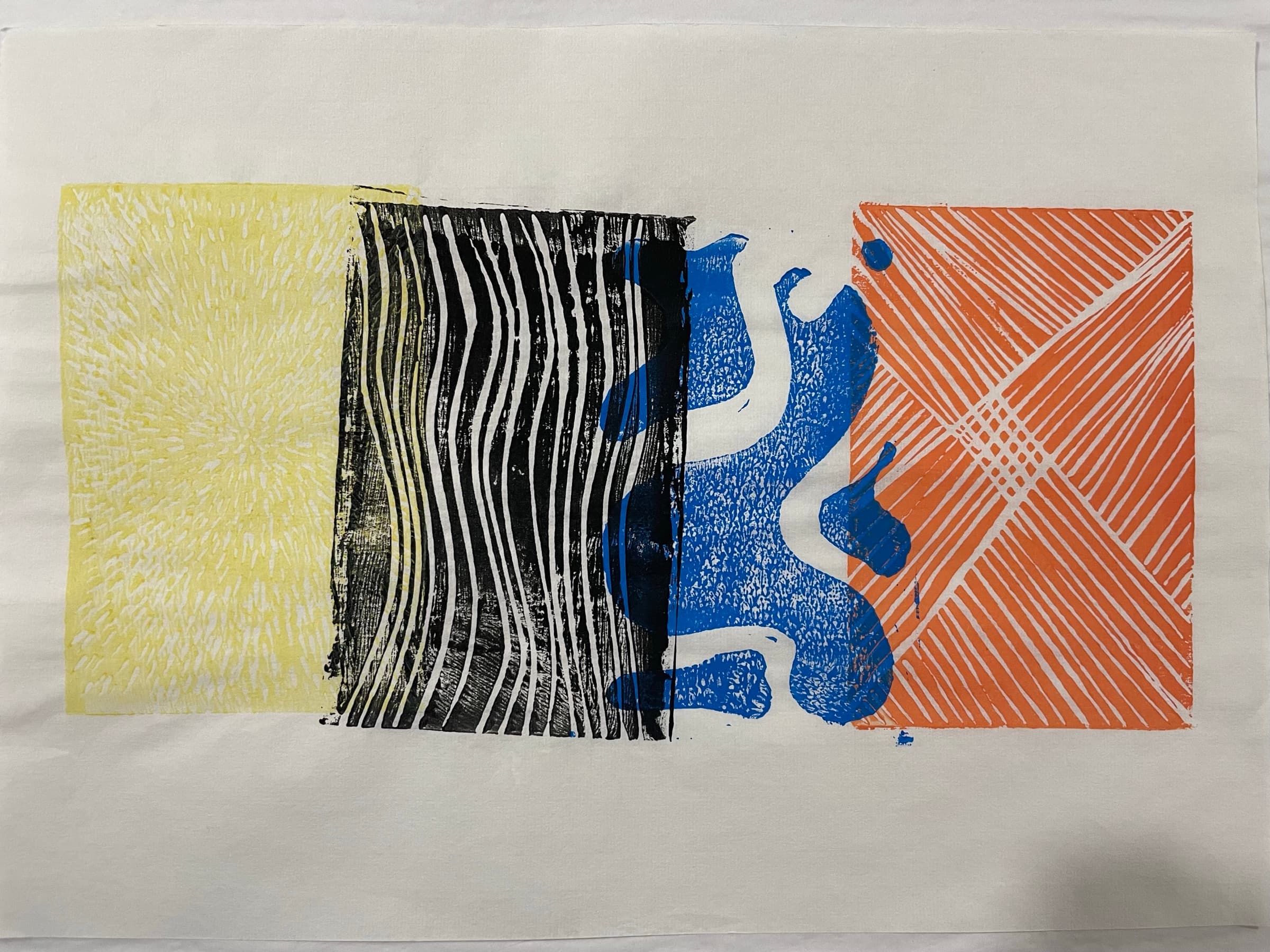 A horizontal three-block print exploring different overlap weights.