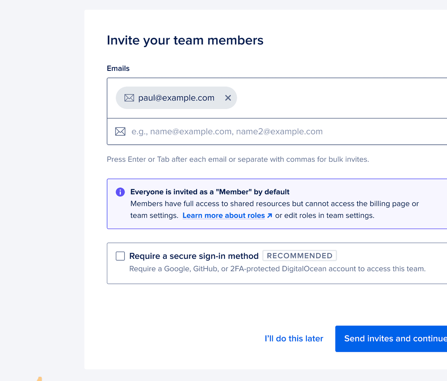 DigitalOcean onboarding hero